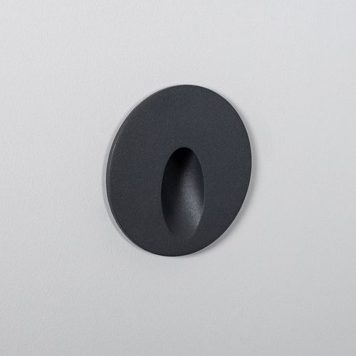 Balise Extérieure Murale Led Encastrable 3w Ronde Boiler Grise Blanc Neutre 4000k