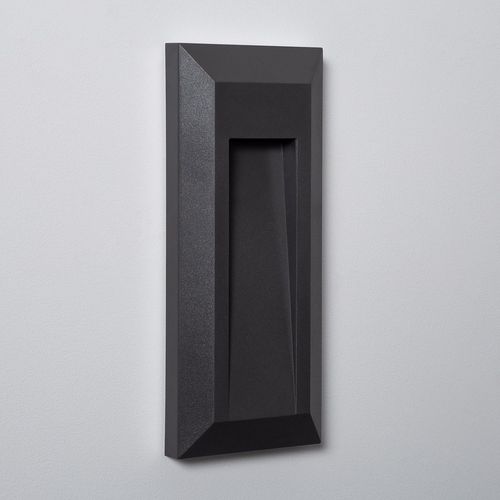 Balise Led Extérieure En Saillie Rectangulaire Gisli 1w Noire Blanc Chaud 2700k