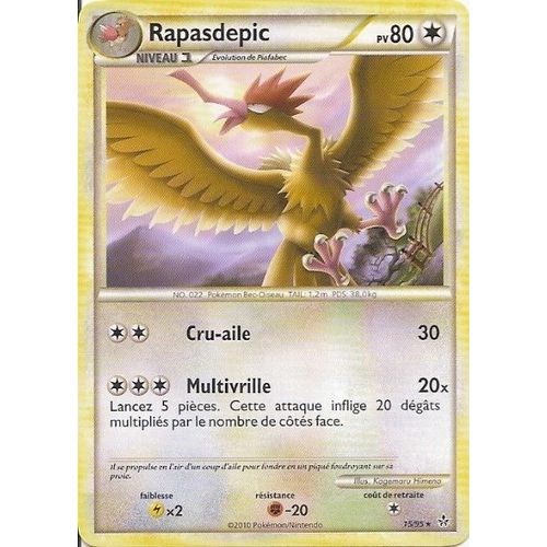 Rapasdepic Niv.1 - Heartgold Soulsilver Déchainement - 80 Pv 15/95