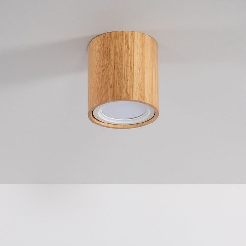 Plafonnier Led Bois 6w Esben Blanc Chaud 2700k