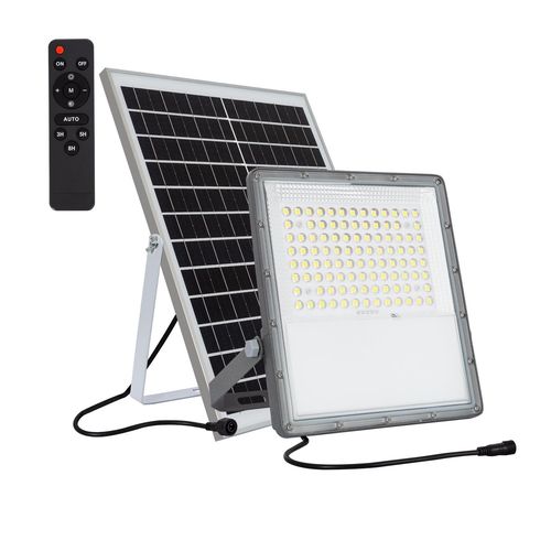 Projecteur Led Solaire 20w 100lm/W Ip65 Avec Télécommande Blanc Froid 6000k