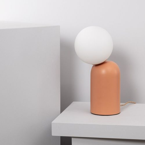 Lampe À Poser Métal Society Saumon Mat