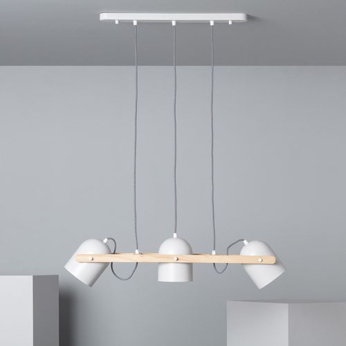 Suspension Métal Et Bois Klarhet Blanc