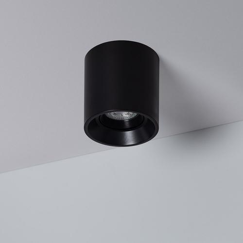 Plafonnier Space Noir Avec Ampoule Gu10 Blanc Froid 6000k