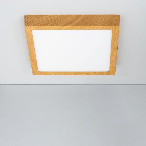 Plafonnier Led 18w Carré Aluminium 210x210 Mm Slim Cct Sélectionnable Galán Switchdimm Naturel