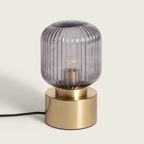 Lampe À Poser Métal Et Verre Windsor Doré