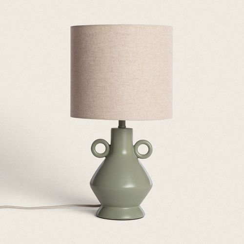 Lampe À Poser En Résine Moudrost Vert Céladon