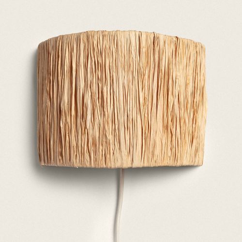 Lampe Murale Métal Et Raphia Yubo Naturel