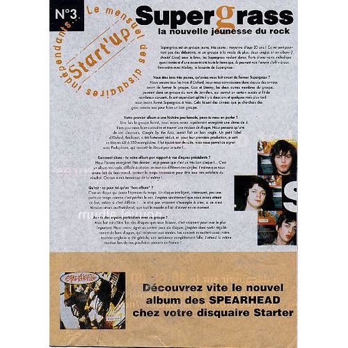 Start'up  N° 3 : Supergrass, La Nouvelle Jeunesse Du Rock - Dominique A - Rosa Mota - Paul Weller