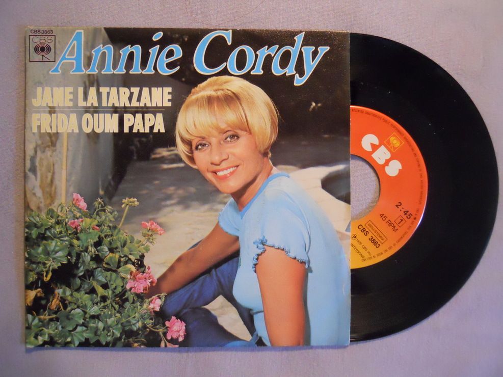 Vinyle 45 Tours Annie Cordy "Jane La Tarzane", "Frida Oum Papa"