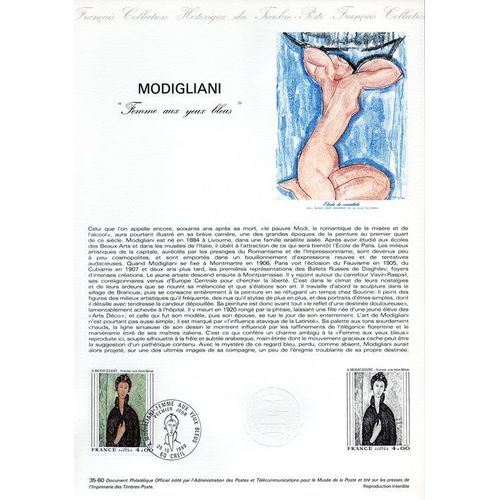 Modigliani - Femme Aux Yeux Bleus - Creil Le 25 Ocobre 1980