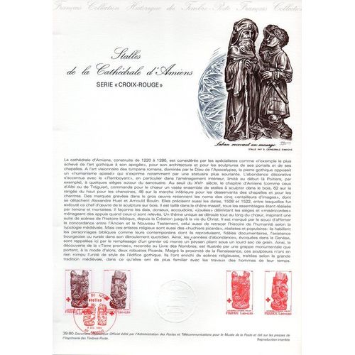 Stalles De La Cathédrale D'amiens - Série Croix Rouge - Amiens Le 06 Décembre 1980