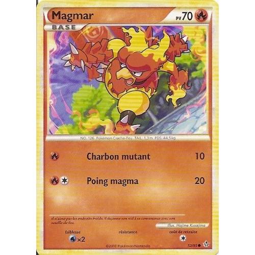 Magmar Base - Heartgold Soulsilver Déchainement - 70 Pv 52/95