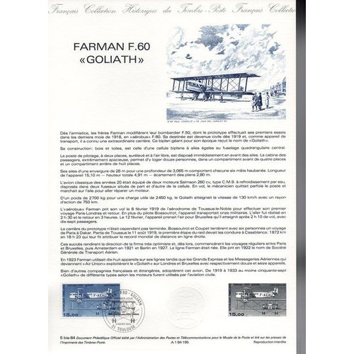 Farman F.60 Goliath - Toulouse Le 3 Mars 1984