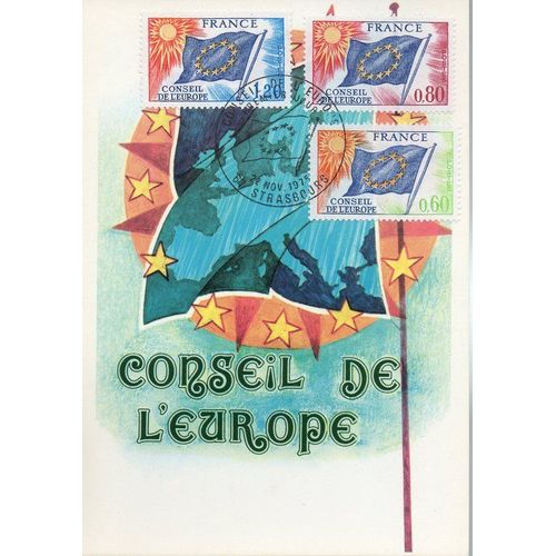 1975 - Conseil De L'europe - Strasbourg Le 22 Novembre 1975 - Carte Fdc 1er Jour - Ref. 010 005