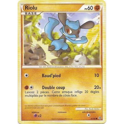 Riolu Base - Heartgold Soulsilver Déchainement - 60 Pv 60/95