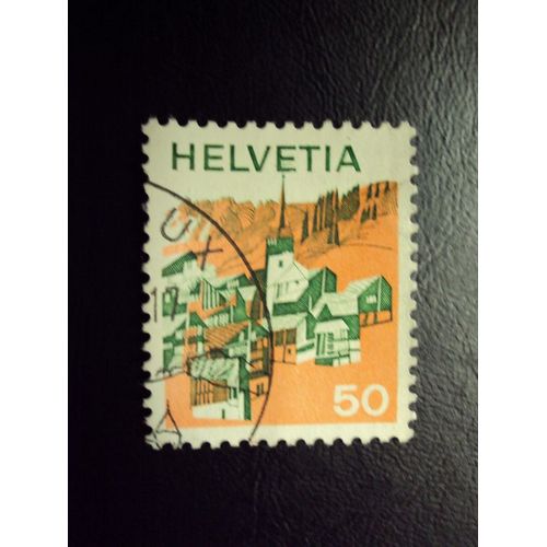 Suisse...50 Helvetia..Village Suisse. Oblitéré