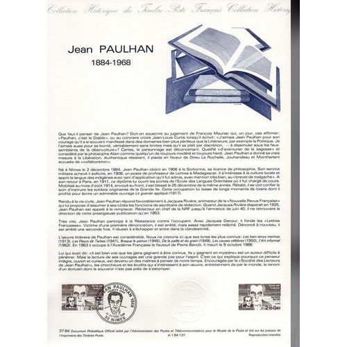 Jean Paulhan - Nimes Le 27 Octobre 1984