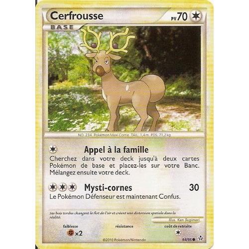 Cerfrousse Base - Heartgold Soulsilver Déchainement - 70 Pv 64/95