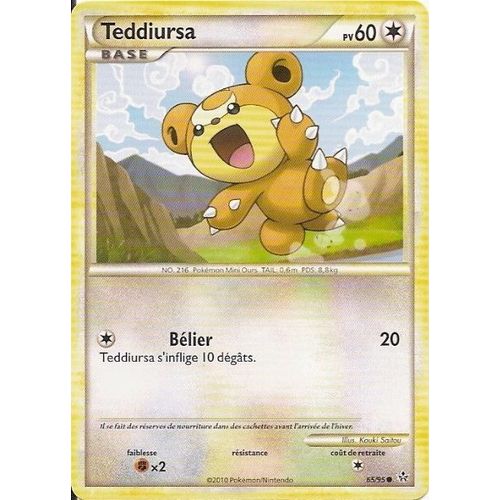 Teddiursa Base - Heartgold Soulsilver Déchainement - 60 Pv 65/95