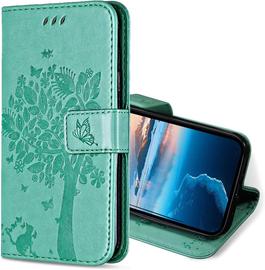 Coque Pour Realme 7 Pro, Etui Protection Housse Premium En Cuir Pu, Antichoc Etui A Rabat Portefeuille Flip Case Pour Realme 7 Pro (Vert)