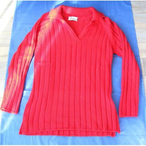 Pull Rouge Marque "Atypic George" Taille Uk 16/ Eur 44