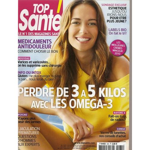 Top Santé  N° 235 : Perdre De 3 À 5 Kilos Avec Les Oméga-3...