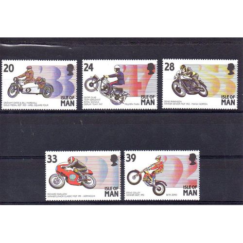 Angleterre - Ile De Mau - 1993 - N°586 À 590 - Évènements Motocyclistes