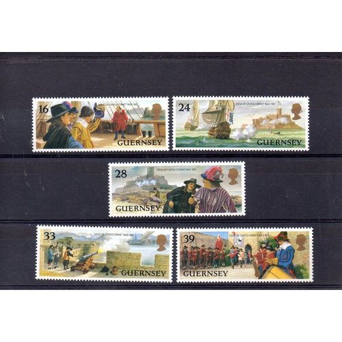 Angleterre - Ile De Guernesey - 1993 - N°620 À 624 - 350ème Anniversaire Du Début Du Siège Du Château Cornet