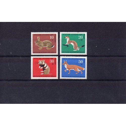 Allemagne - Berlin - 1967 - N°267 À 270 - Surtaxe Au Profit De La Jeunesse - Animaux À Fourrures