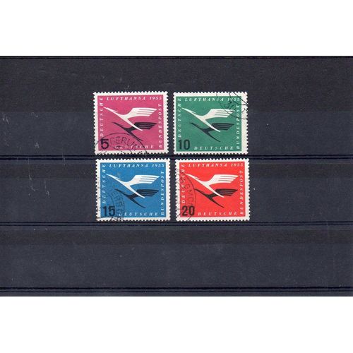 Allemagne Fédérale - 1955 - N°81 À 84 - Réouverture De La Compagnie Aérienne Lufthansa