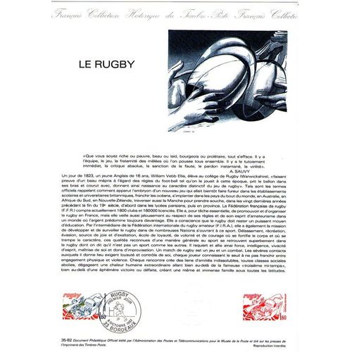 1982 - Le Rugby - Bordeaux Le 9 Octobre