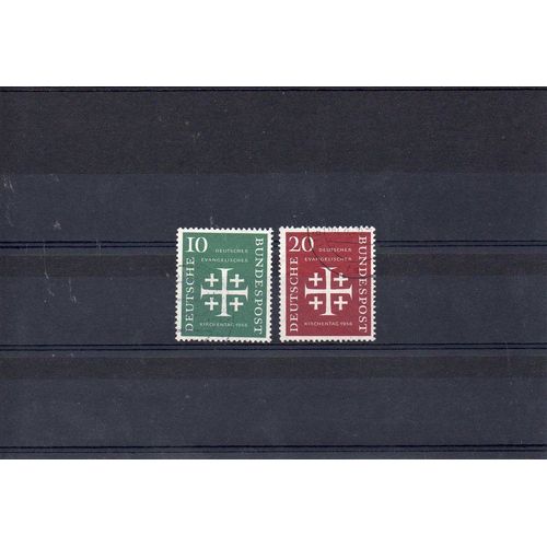 Allemagne Fédérale - 1956 - N°109 Et 110 - Journée De L' Église Évangélique