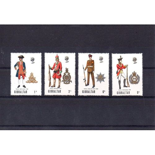 Gibraltar - 1969 - N° 224 À 227 - Uniformes Militaires