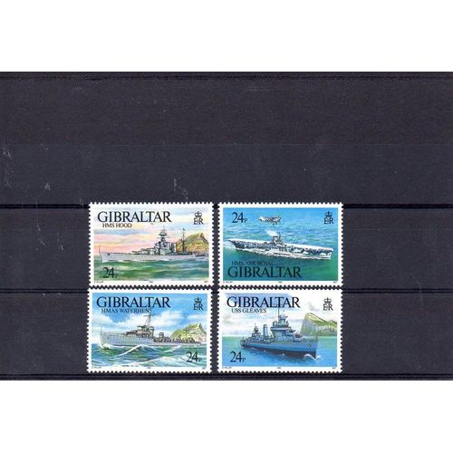 Gibraltar - 1993 - N° 667 À 670 - Navires De Guerre