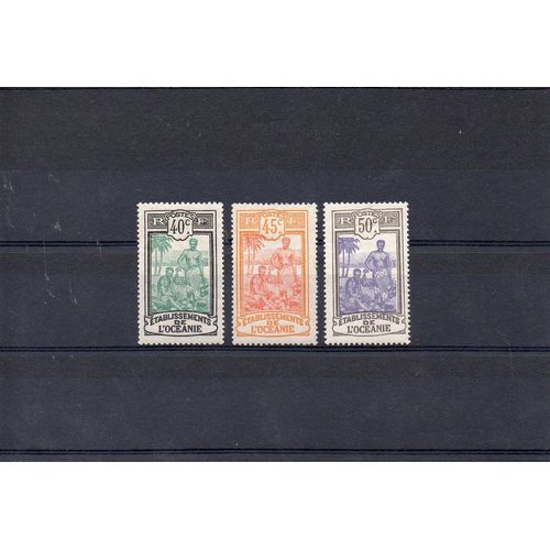 Océanie - 1913-15 - N° 31 À 33 - Tahitien - Trace De Charniere