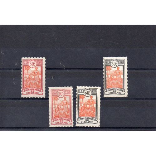 Océanie 1922-27 - N° 52 Et 53 Tahitiens - Traces De Charnières