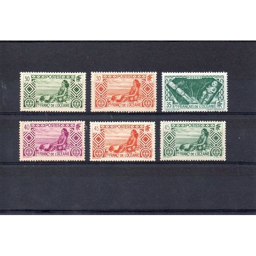 Océanie - 1939-49 - N° 93 À 98 - Tahitienne - Légères Traces De Charnières
