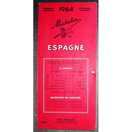 Michelin Espagne 1964  N° 0 : Voici La Clé Du Guide
