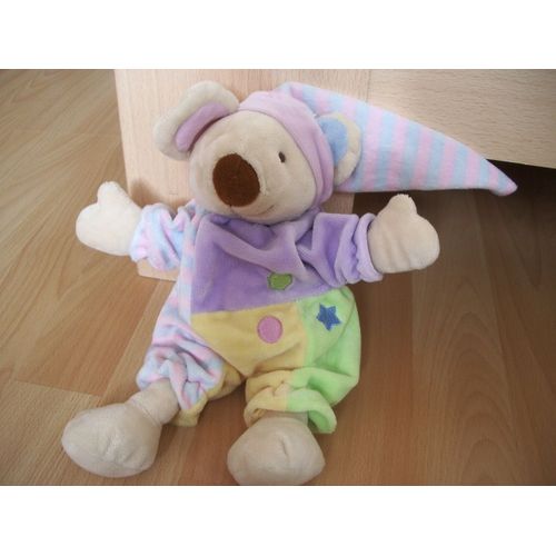 Doudou Souris Multicolor -Cmp-26 Cm Sans Bonnet Et 39 Cm Avec