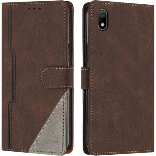 Coque Pour Huawei Y5 2019 / Honor 8s, Housse En Cuir Pu Portefeuille, Etui De Protection A Rabat Magnetique Coque Pour Huawei Y5 2019 / Honor 8s, Marron