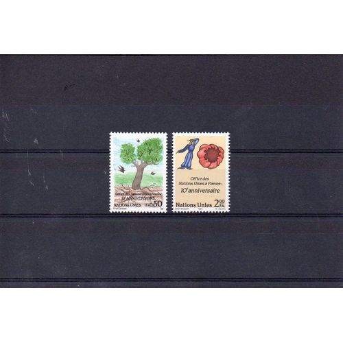 Nations Unies - Genève - 1989 - N° 178 Et 179 - 10eme Anniversaire Du Centre De Vienne