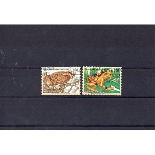 Nations Unies - Genève - 1995 - N° 274 Et 285 - Espèces Animales Menacées D'extinction