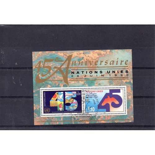 Nations Unies - Vienne - 1990 - N° Bf 5 - 45eme Anniversaire Des Nations Unies