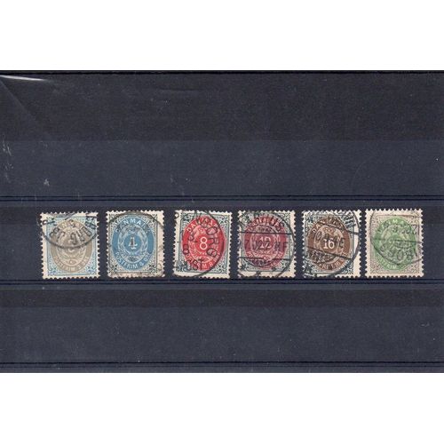 Danemark - 1875 - 1903 - N° 22 À 27