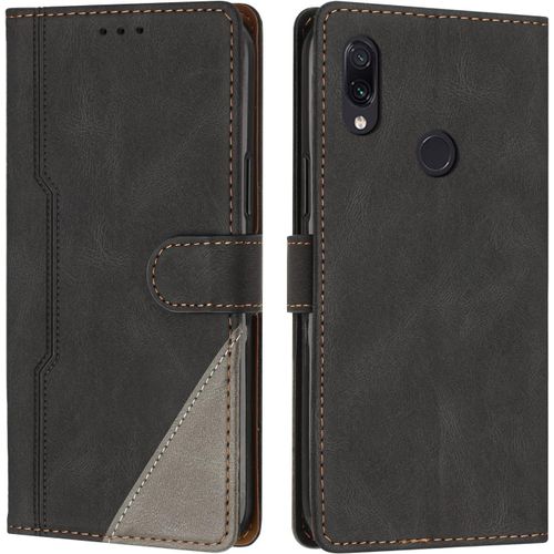 Coque Pour Xiaomi Redmi Note 7 Pro/Redmi Note 7, Housse En Cuir Pu Portefeuille, Etui De Protection A Rabat Magnetique Coque Pour Xiaomi Redmi Note 7 Pro/Redmi Note 7, Noir