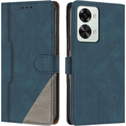 Coque Pour Oneplus Nord 2t 5g, Housse En Cuir Pu Portefeuille, Etui De Protection A Rabat Magnetique Coque Pour Oneplus Nord 2t 5g, Bleu