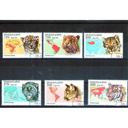1999 - Nr 928 À 933 - Faune Et Grand Felins