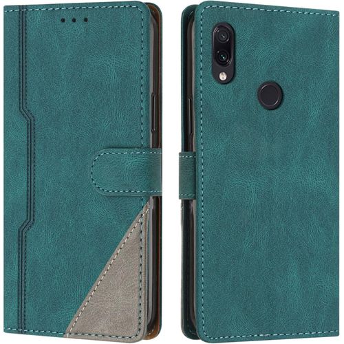 Coque Pour Xiaomi Redmi Note 7 Pro/Redmi Note 7, Housse En Cuir Pu Portefeuille, Etui De Protection A Rabat Magnetique Coque Pour Xiaomi Redmi Note 7 Pro/Redmi Note 7, Vert