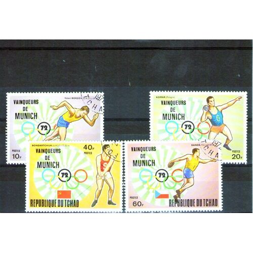 1973 - Nr 278 À 281- Vainqueurs Aux Jeux Olympique De Munich